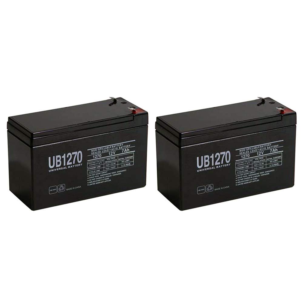 12V 7Ah Sealed Lead Acid (SLA) Replacement Battery for DynaLock 5025 Series Power Supply - 2 Pack - Perfect for Backup Power, Security Systems & Emergency Lighting