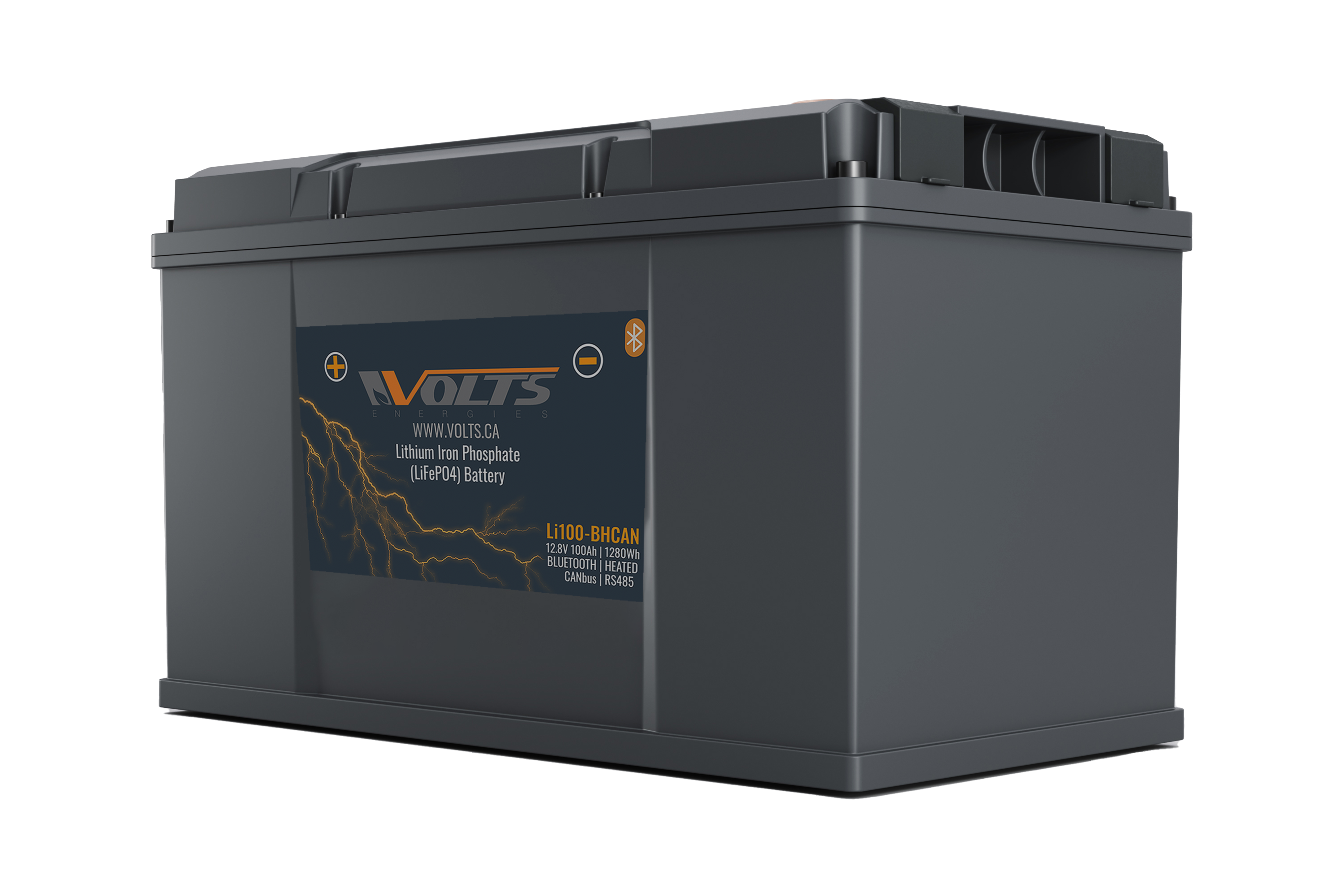 LiFePO4 Smart Self Heating 12V 100Ah Lithium Iron Phosphate Battery - Perfect for RV, Marine, Solar Power Systems & Off-Grid Applications
