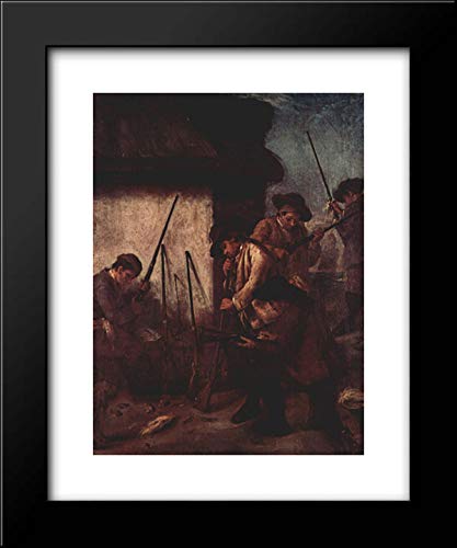 Pietro Longhi 'Preparing The Guns' 20x24 Framed Art Print - Classic Italian Painting for Home Decor, Office Wall Art & Gift Idea