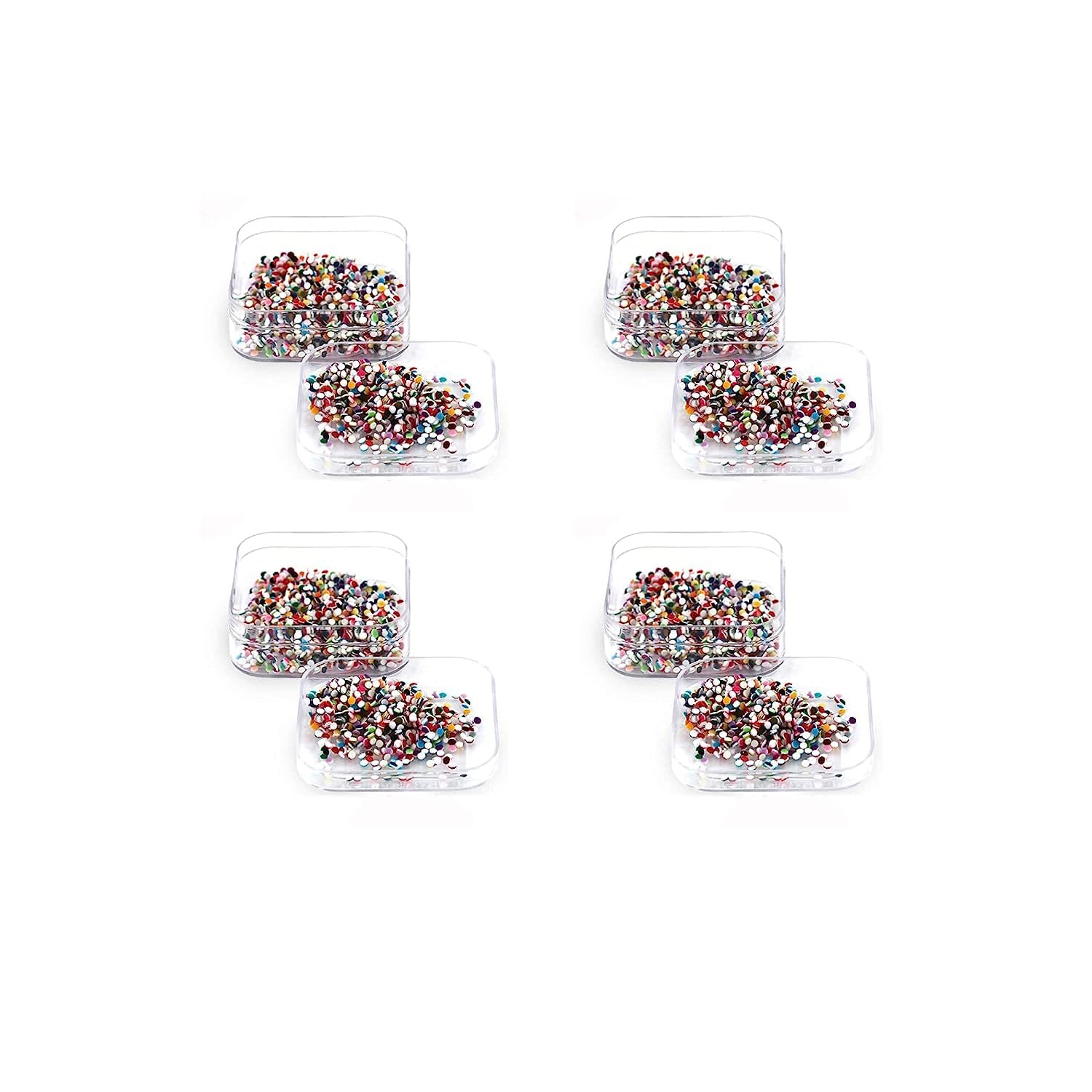 Elegant Daily Wear Simple Forehead Bindi for Women - Pack of 4 (3mm, Multicolor) | Perfect for Weddings, Festivals & Cultural Events