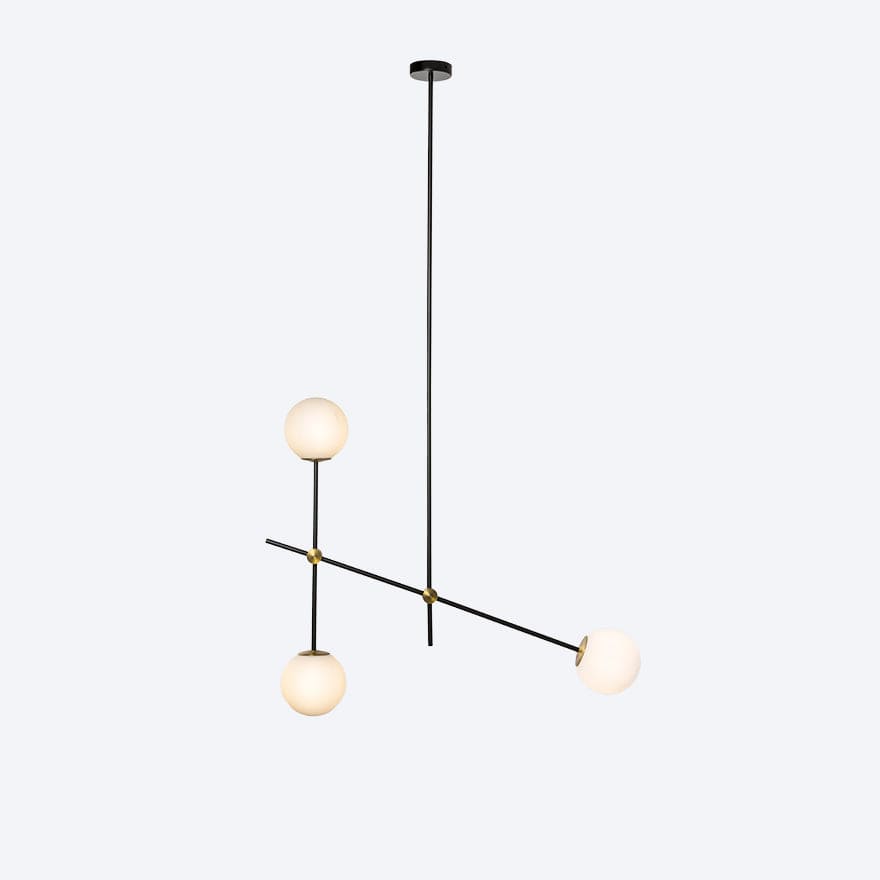 APENERA 3-Pack Modern Pendant Lights - Sleek Hanging Fixtures for Kitchen Island, Dining Room & Bedroom Lighting - Dimmable LED Chandelier for Home Decor