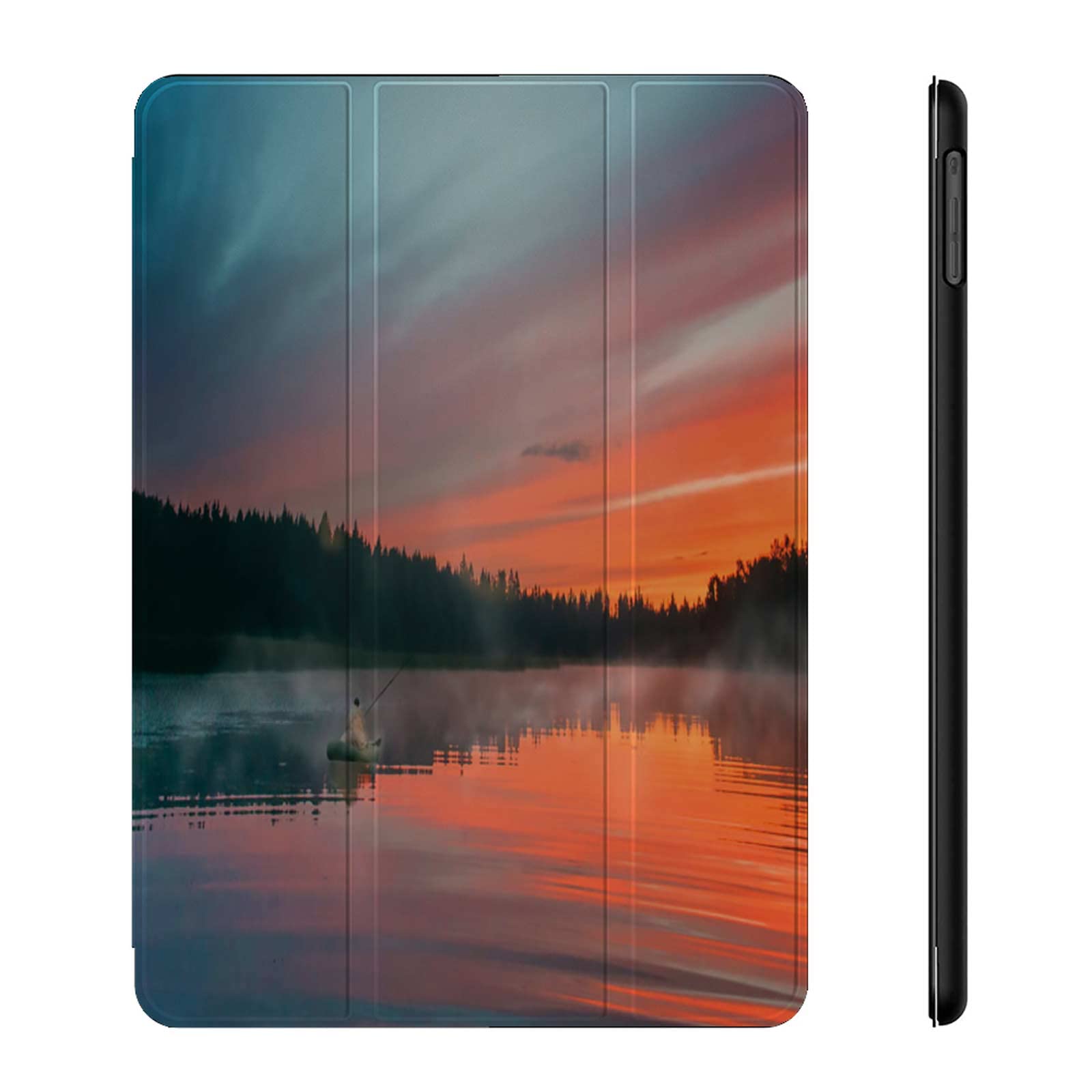 Premium iPad Air 5/4 Case (2022/2020 Model) - Shockproof Soft TPU Back Cover with Apple Pencil Holder & Auto Wake/Sleep | Perfect for Fishing, Outdoor Adventures & Daily Commute | Compatible with iPad Air 5th/4th Generation