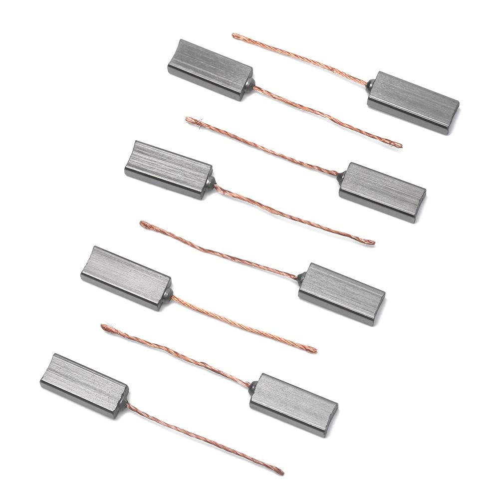 10 Pcs Carbon Brushes with Wire Leads 4.5x6.5x20mm - Replacement for Generators & Electric Motors - Rotary Hand Tool Accessories - Perfect for DIY Repairs, Power Tools, and Industrial Equipment Maintenance
