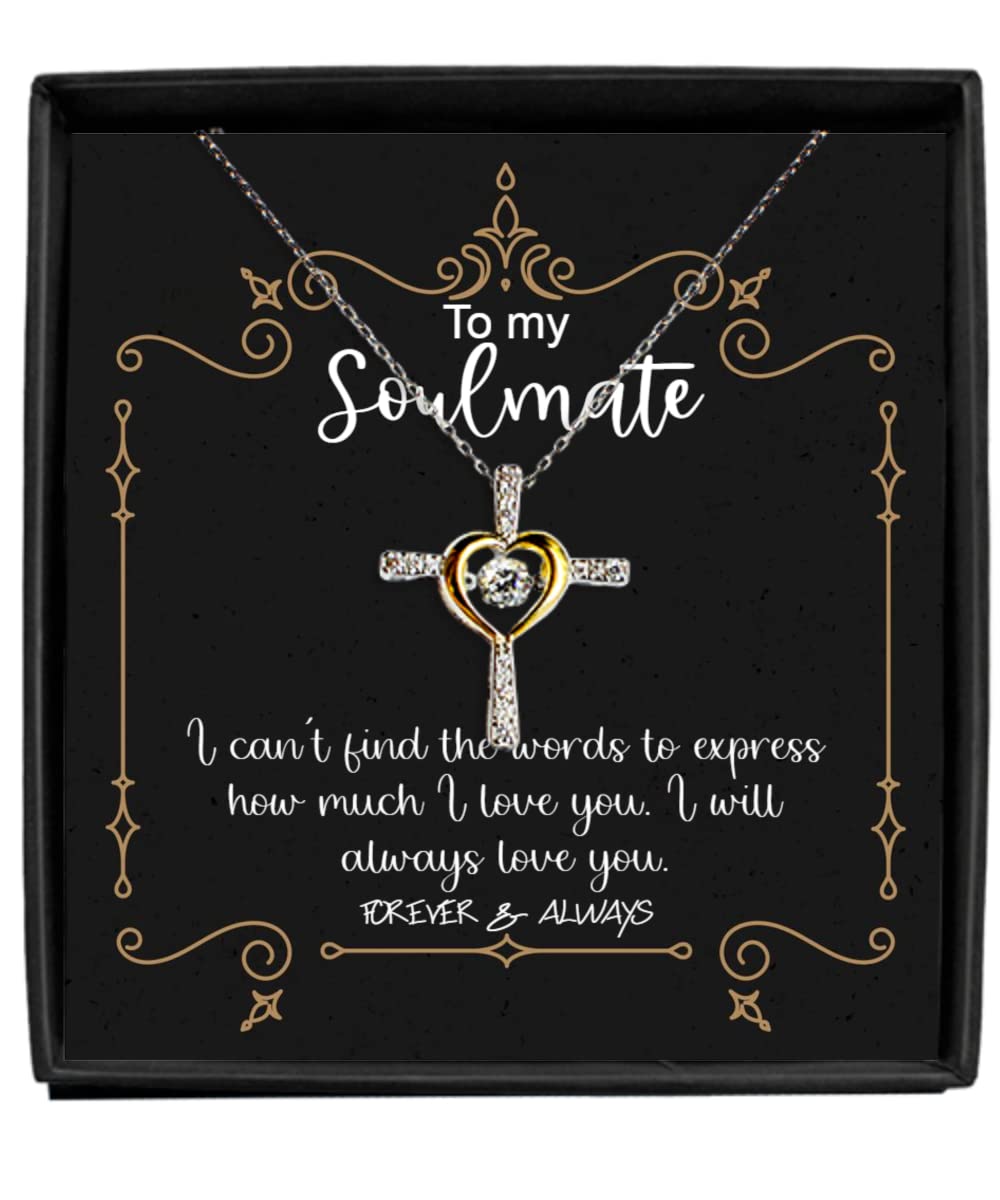 Zapbest 14K Gold Plated Cross Dancing Necklace - Romantic Gift for Wife, Girlfriend, Soulmate | Birthday, Anniversary, Valentine's Day Jewelry | Perfect for Special Occasions & Everyday Wear