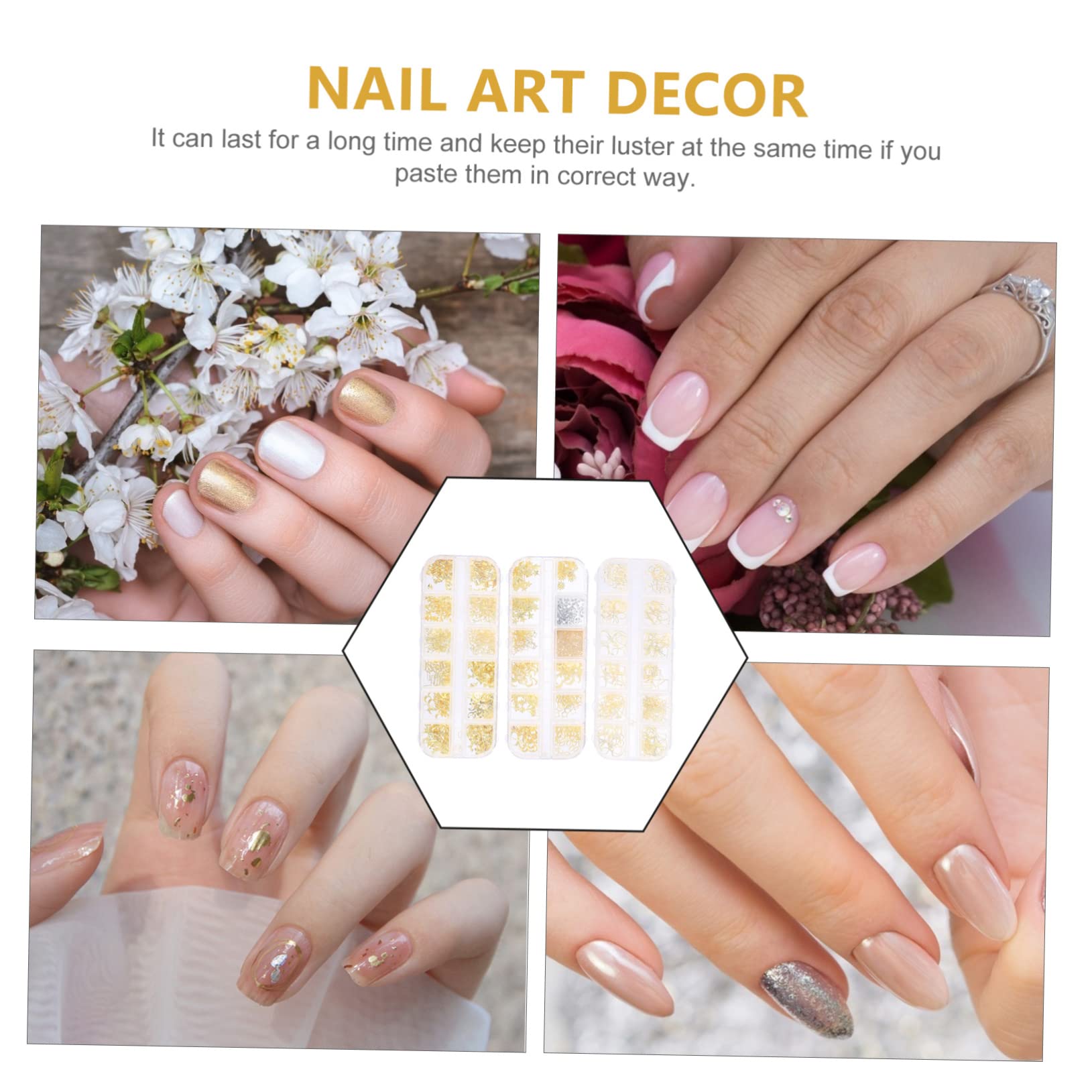 Beavorty 3pcs Nail Art Decorations - DIY Manicure Bows, Stars & Moon Rhinestones for Fashionable Nail Designs | Perfect for Parties, Weddings & Special Occasions