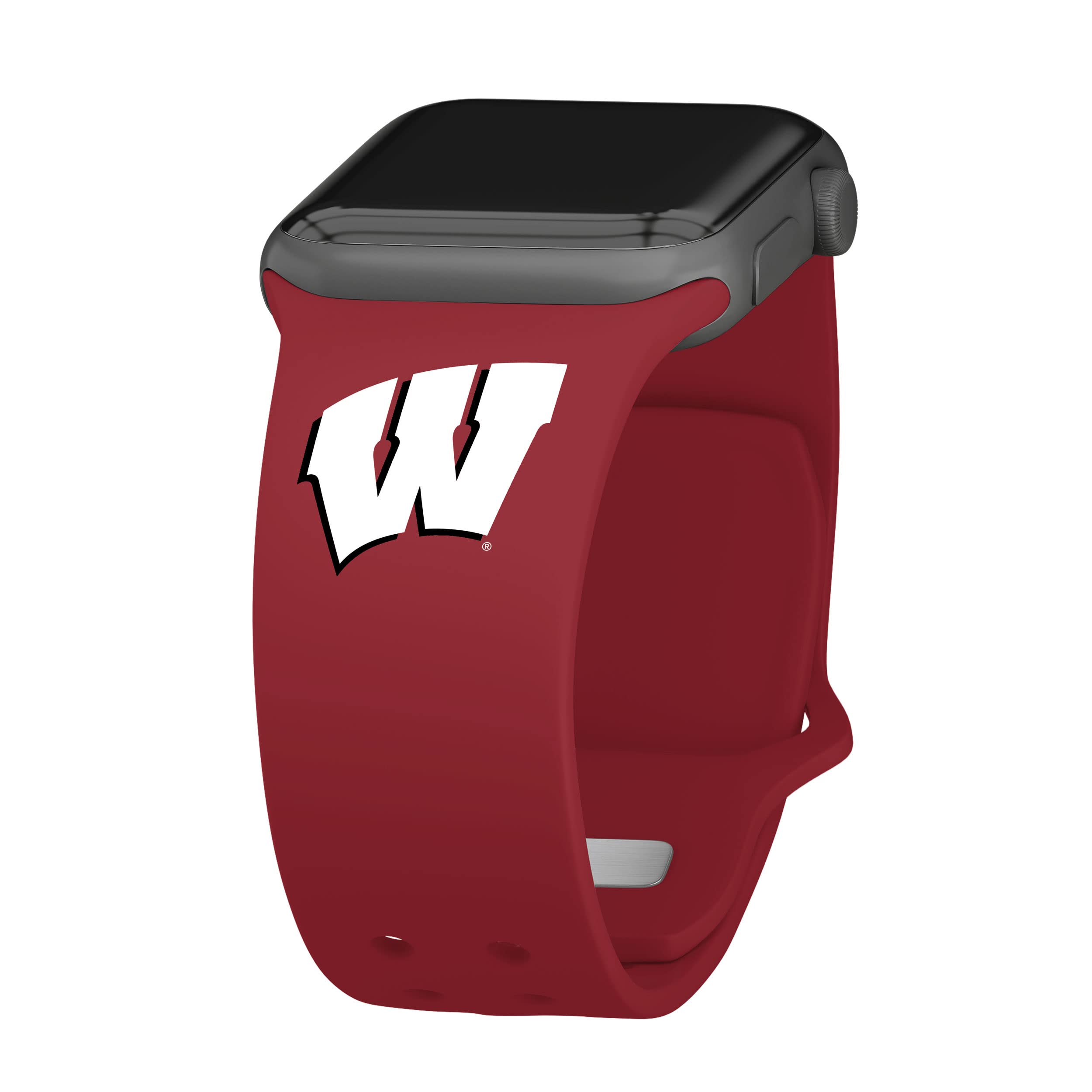 Affinity Bands Wisconsin Badgers Silicone Sport Band for Apple Watch - Durable & Comfortable Fitness Tracker Strap for Workouts & Daily Use