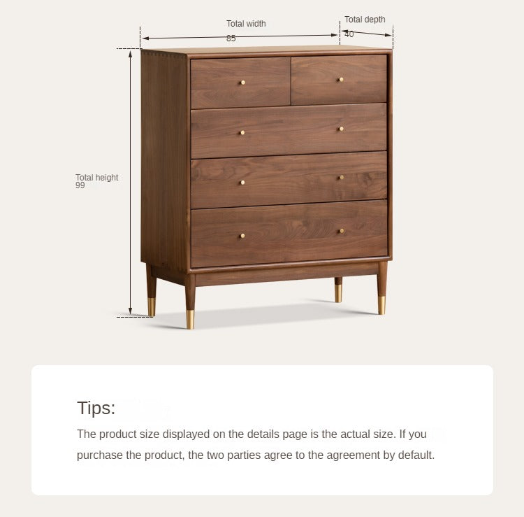 Solid Black Walnut & Oak Wood Drawer - Modern Porch Cabinet for Outdoor Storage & Entryway Organization | Perfect for Patio, Deck, and Garden Decor