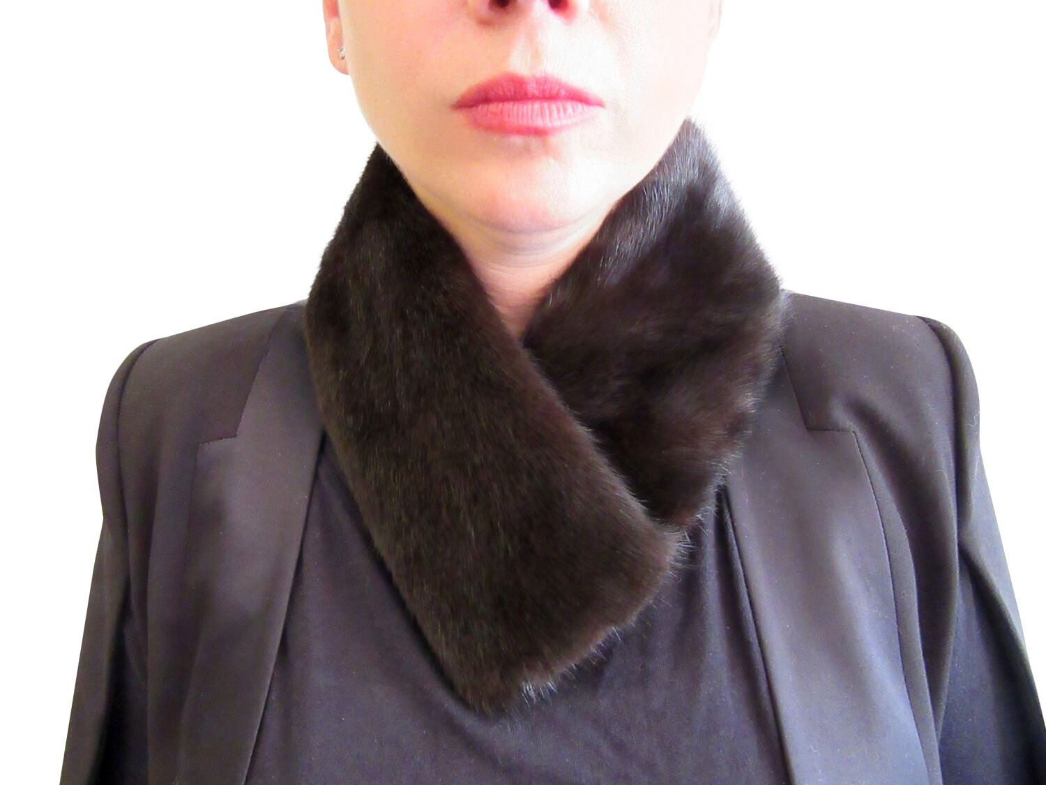 3.75-4 Inches Wide Mink Fur Headband for Women - Soft Winter Head Wrap for Cold Weather & Fashion Accessory