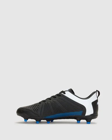 FILA Men's Erba Black/Blue Football Cleats - Lightweight Soccer Shoes for Men with Enhanced Traction & Comfort - Perfect for Training, Matches & Turf Play