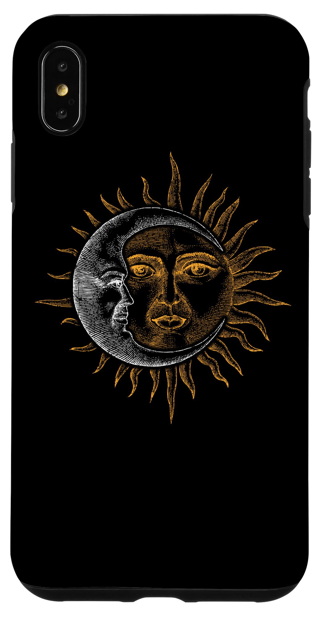 Vintage Astronomy iPhone XS Max Case - Stars, Sun, Moon & Planets Design with Astronaut - Perfect for Space Lovers & Sci-Fi Enthusiasts