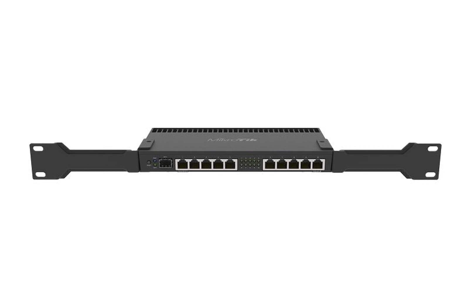 Mikrotik RB4011IGS+RM Gigabit Ethernet Router - 10-Port LAN, High-Speed Wired Network Router for Home & Office - Black | Ideal for Gaming, Streaming & Business Networks