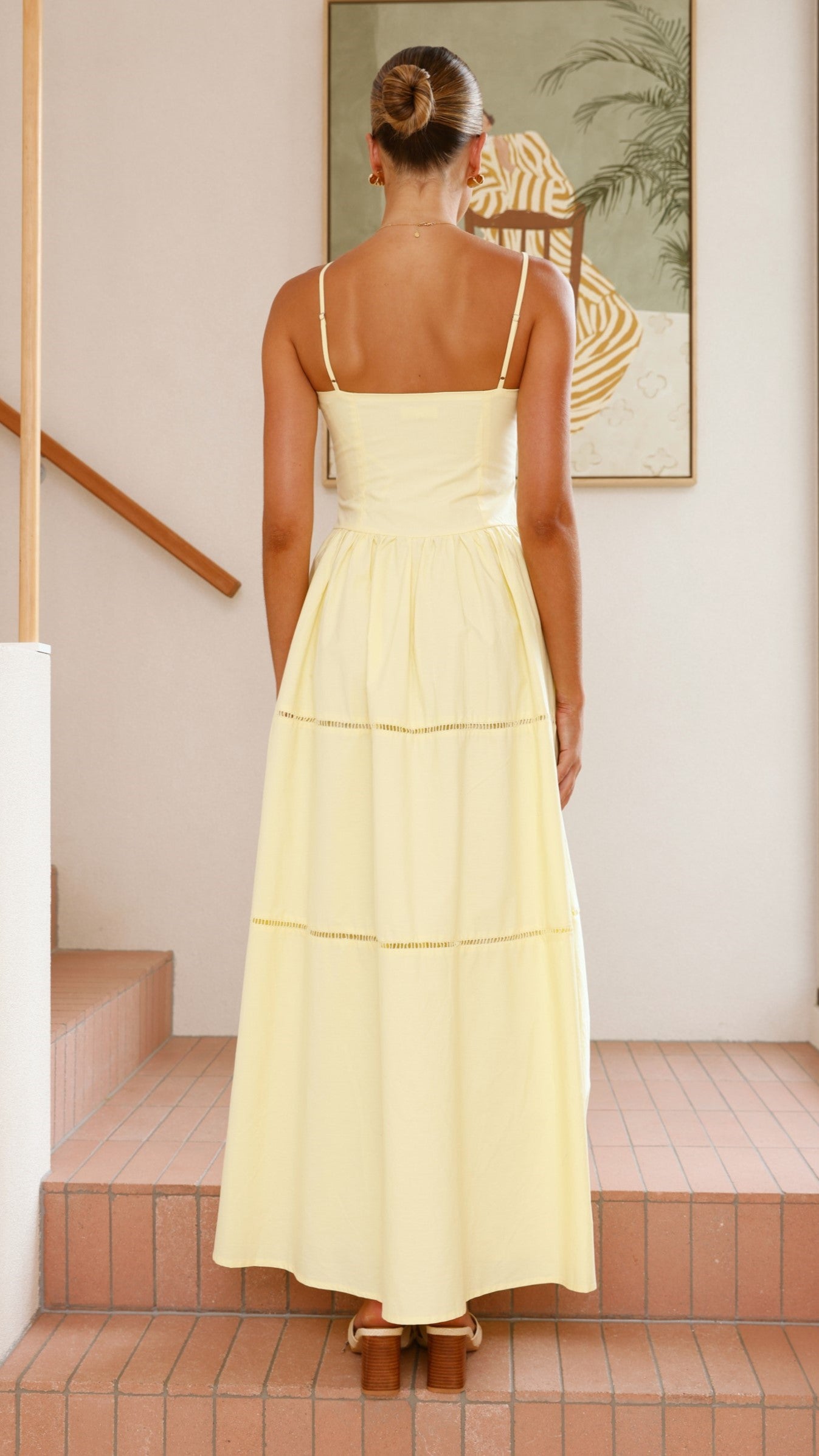 Isabella Maxi Dress for Women - Flowy Long Summer Dress in Yellow - Perfect for Beach, Vacation & Casual Outings