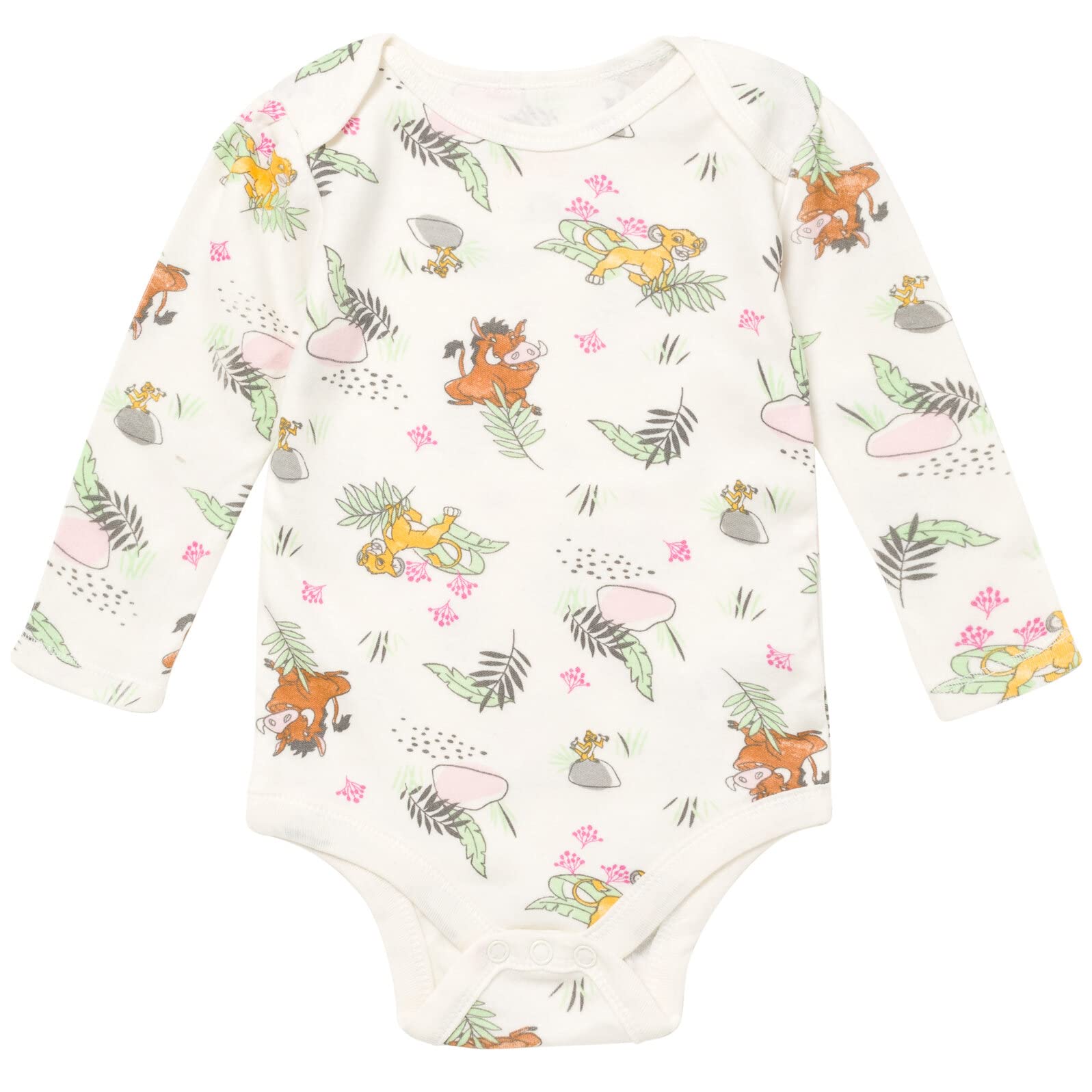 Disney Princess Baby Bodysuits 5-Pack - Lion King, 101 Dalmatians, Ariel & More | Newborn to Infant Cute Onesies for Girls | Perfect for Disney-Themed Parties, Photo Shoots & Everyday Wear