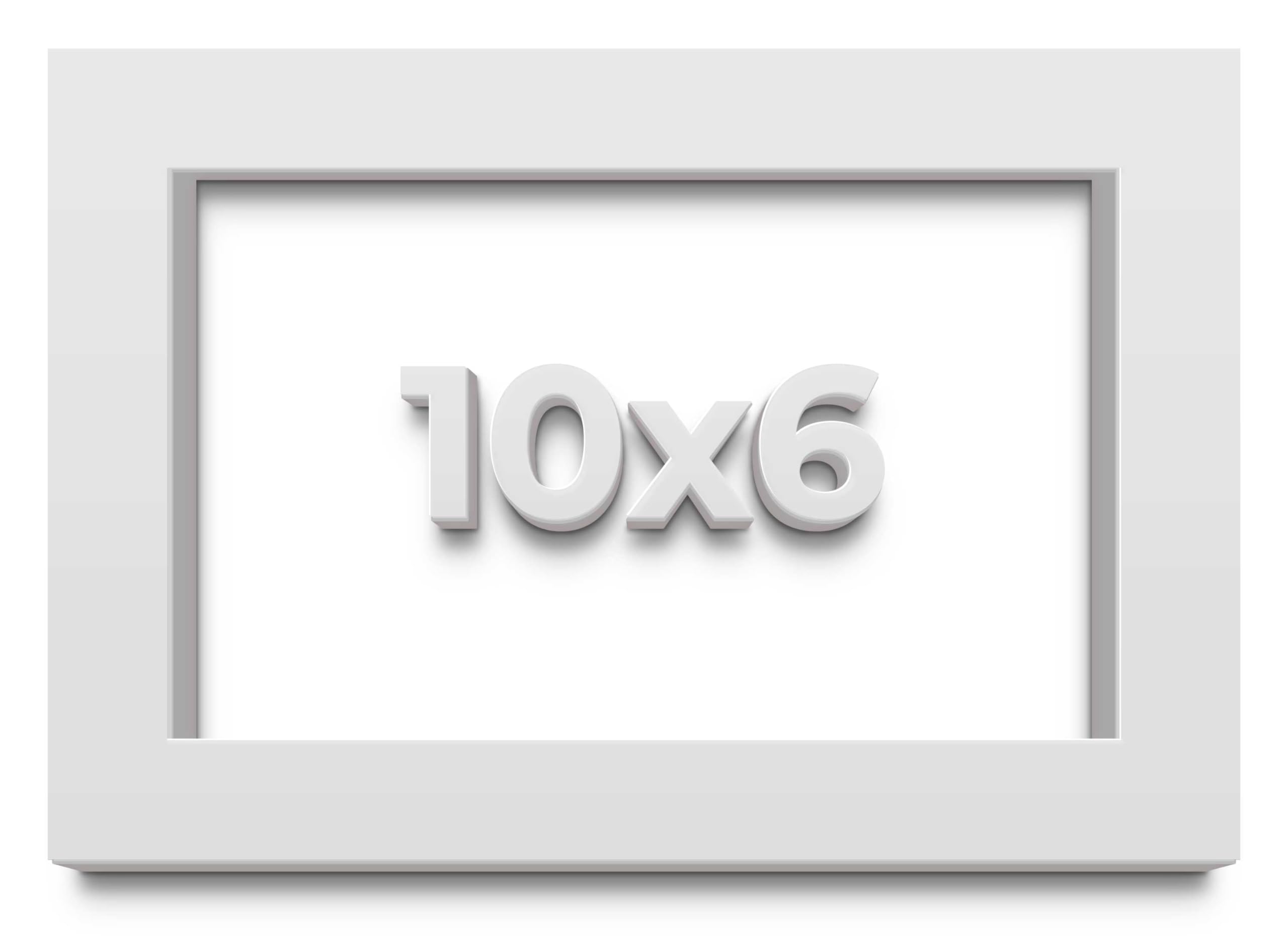 10x6 Shadow Box White Display Frame - 2 Inch Deep Rabbet, 1.25 Inch Wide Moulding with Shatter-Resistant Acrylic & Foam Backing - Perfect for Memorabilia, Jewelry Display, and Wall Decor