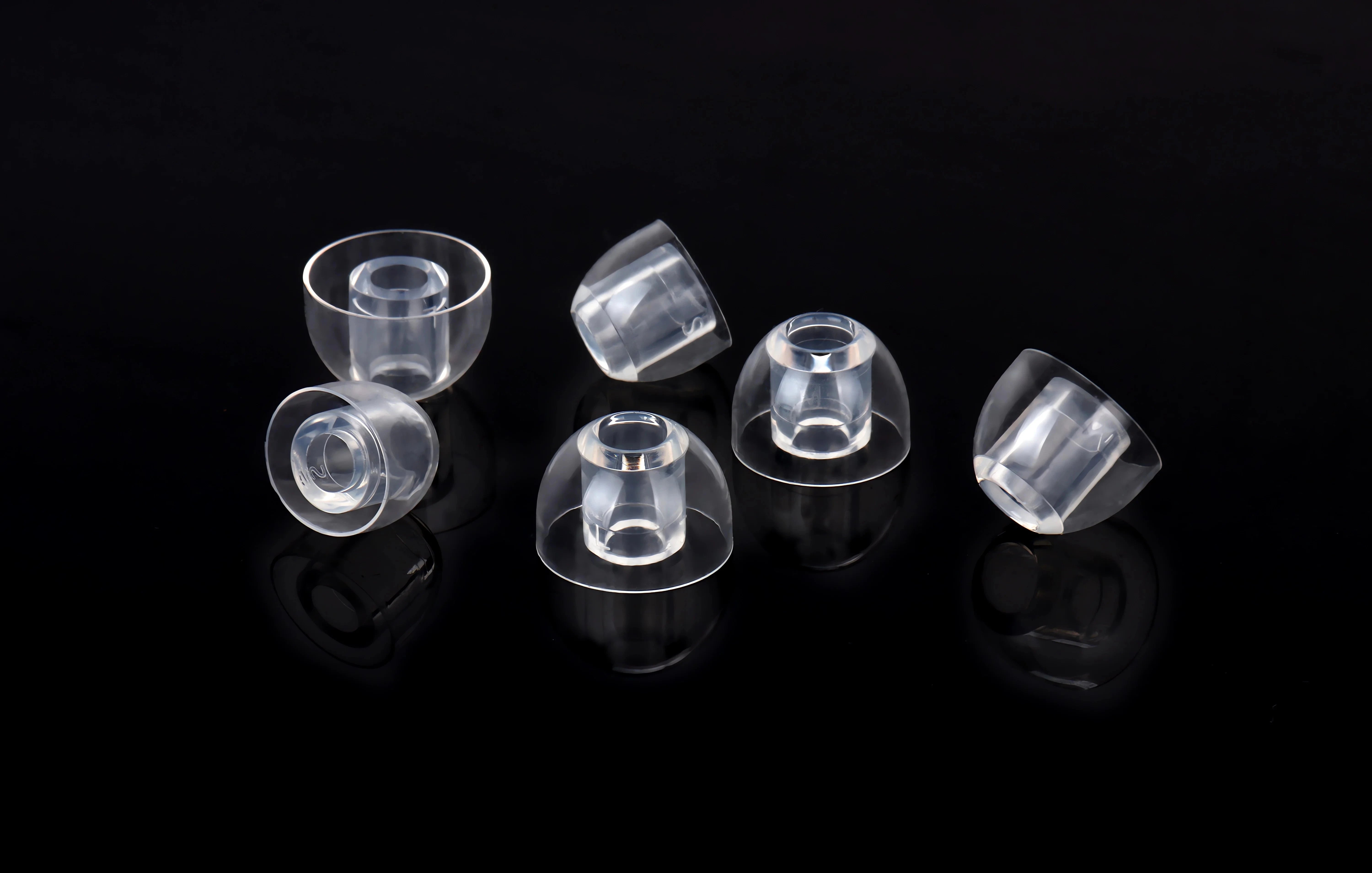 TWISTURA Stars Crystal Clear Liquid Silicone Eartips for 4.2mm & 6mm Nozzle - Comfortable Noise Isolation Ear Tips for AirPods, Galaxy Buds & Wireless Earbuds - Perfect for Workouts, Travel & Daily Use