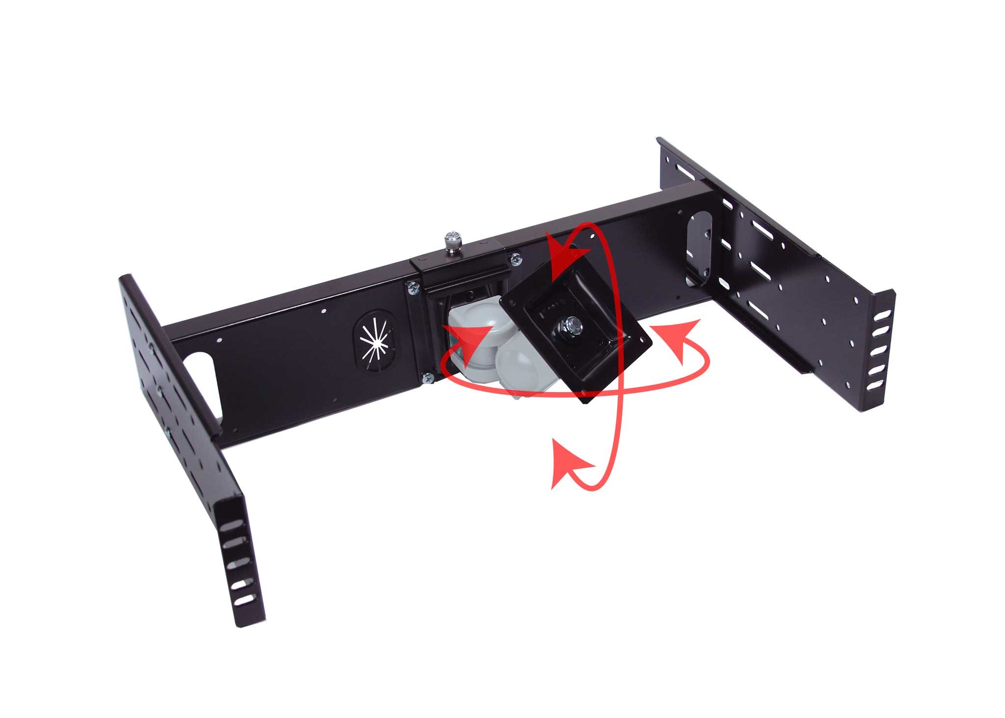 RLCD-FRAME2BK12K1 VESA LCD Monitor/TV Rackmount Adapter Kit - Compatible with 15-24 inch Screens & Intel NUC Mini PC - Fits 2/4 Post 19