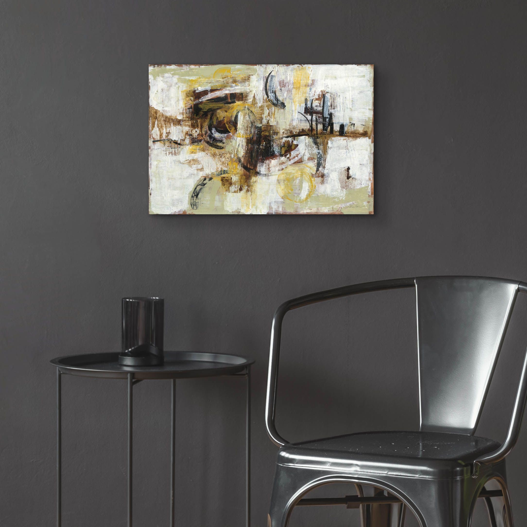 Silvia Vassileva Graffiti Wall III Acrylic Glass Wall Art - 24x16 Inches Modern Abstract Painting for Living Room, Bedroom & Office Decor