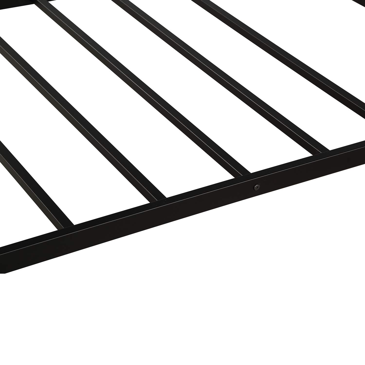 Modern Steel Twin-Over-Twin Bunk Bed Frame with Safety Rail & Built-in Ladder - Sturdy Metal Bunk Bed for Kids, Teens, Boys & Girls - Space-Saving Bedroom & Dorm Furniture (Brown) | Perfect for Shared Kids' Rooms, Sleepovers & Small Spaces