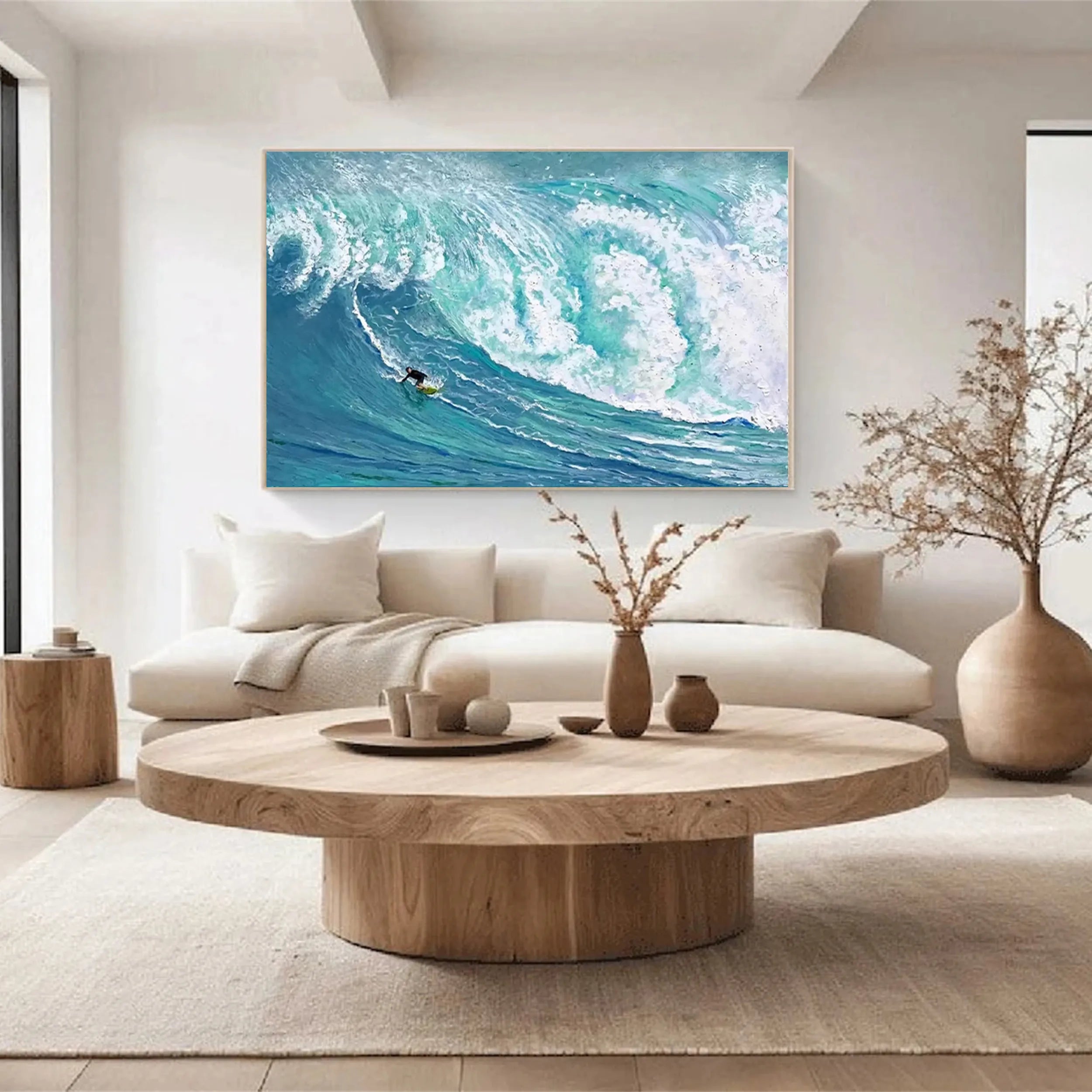 Ocean and Sky Painting #OS135 - Stunning Coastal Wall Art for Home & Office Decor | Perfect for Living Room, Bedroom, or Beach House