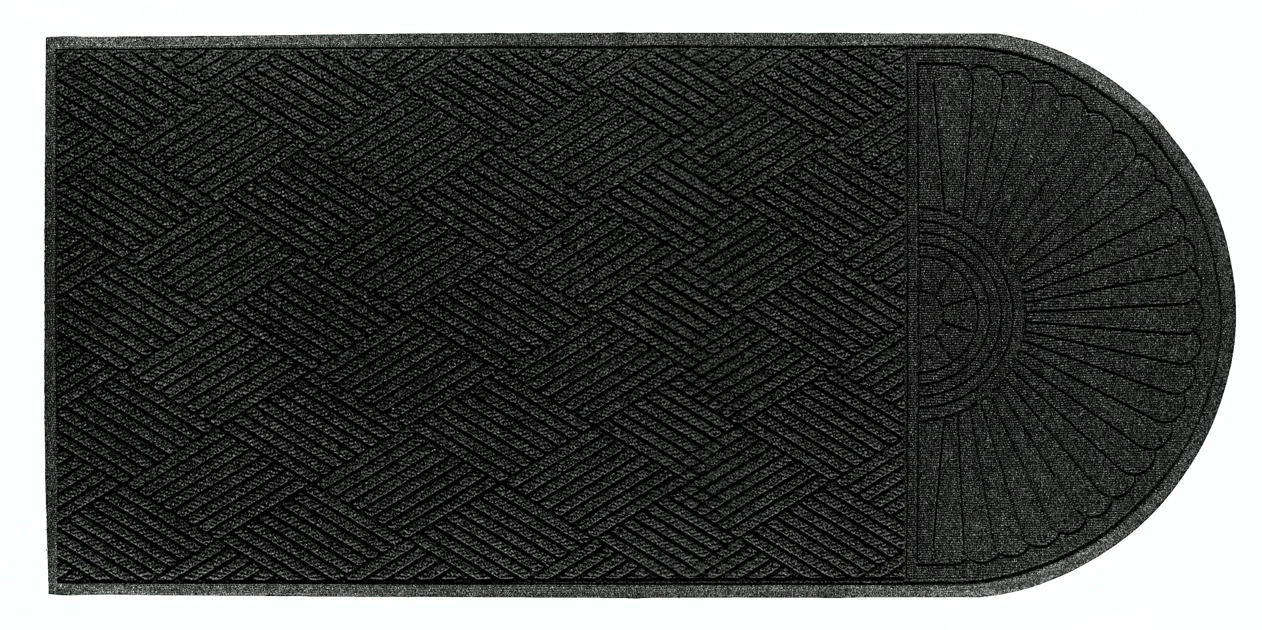 Premium M+A Matting 273 Waterhog Grand Classic Indoor/Outdoor Doormat - 5.9' x 4' Polypropylene Fiber with Non-Slip SBR Rubber Backing - 3/8