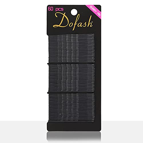 Dofash Wavy Bobby Pins for Women - 60 Pack Black Hair Clips (6CM/2.36IN) - Decorative Hair Accessories for Women & Girls | Perfect for Curly Hair, Updos, Braids, and Everyday Styling