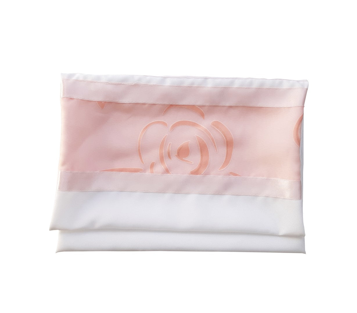 Peach & Pink Floral Silk Tallit for Girls & Women - Elegant Bat Mitzvah Prayer Shawl | Perfect for Jewish Ceremonies & Special Occasions