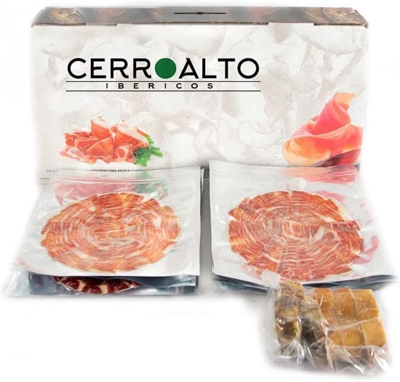 Premium Iberico Ham Slices - 50% Iberian Bellota Acorn-Fed, Hand-Cut, 100g (15 Packs) - Perfect for Charcuterie Boards, Tapas & Gourmet Gifts