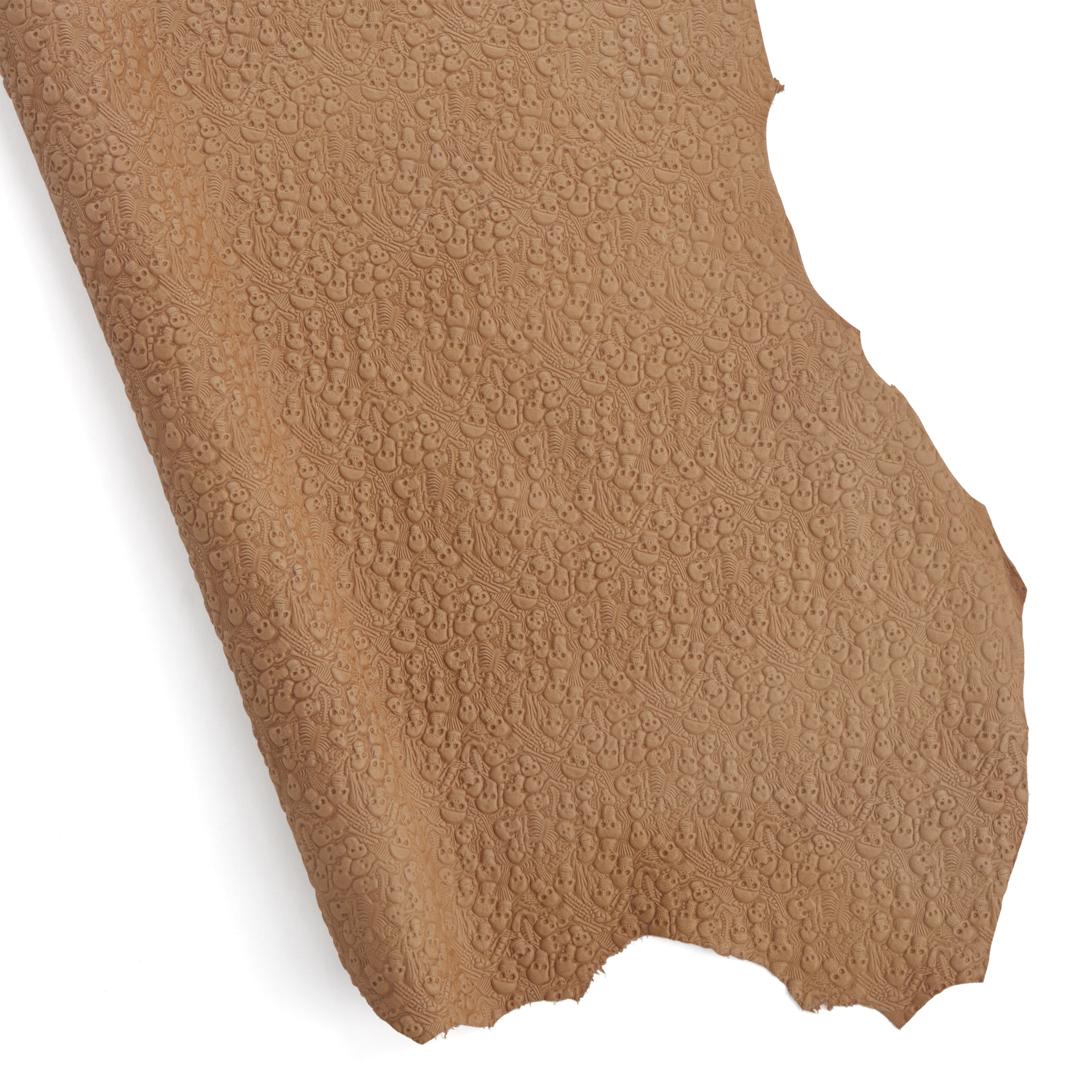 Premium Vegetable Tanned Sheepskin Leather with Skull Print - Perfect for DIY Crafts, Wallet Making, and Gothic Fashion Accessories
