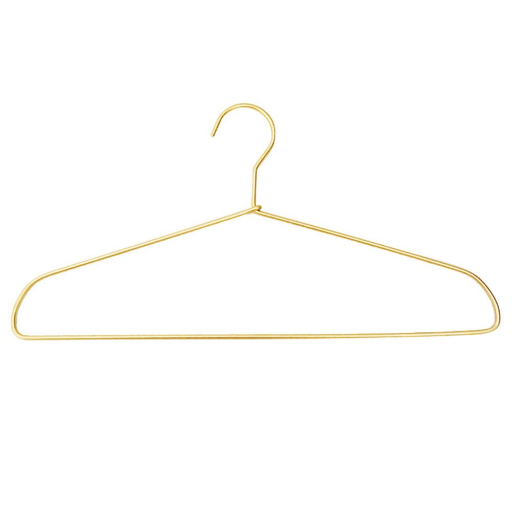 10-Pack Heavy Duty Stainless Steel Clothes Hangers for Adults - Golden Metal Garment Hangers for Shirts, Coats & Clothing Storage - Durable Household Drying Rack & Display Hangers (Gold) - Perfect for Closet Organization, Laundry Room & Retail Store Displays
