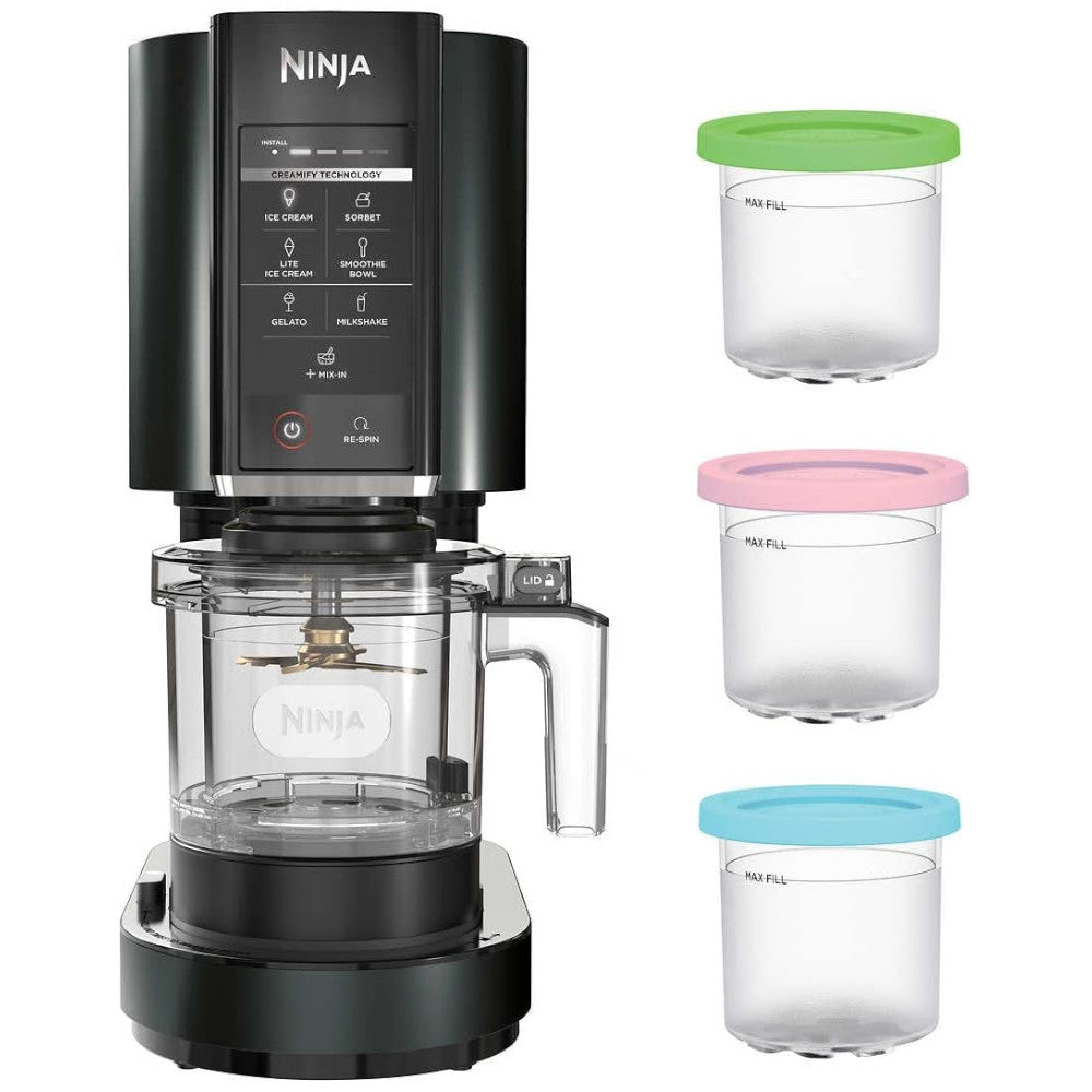 NINJA CN302CCO CREAMi Ice Cream Maker - Certified Refurbished with Home Essentials Warranty | Perfect for Homemade Gelato, Sorbet & Milkshakes