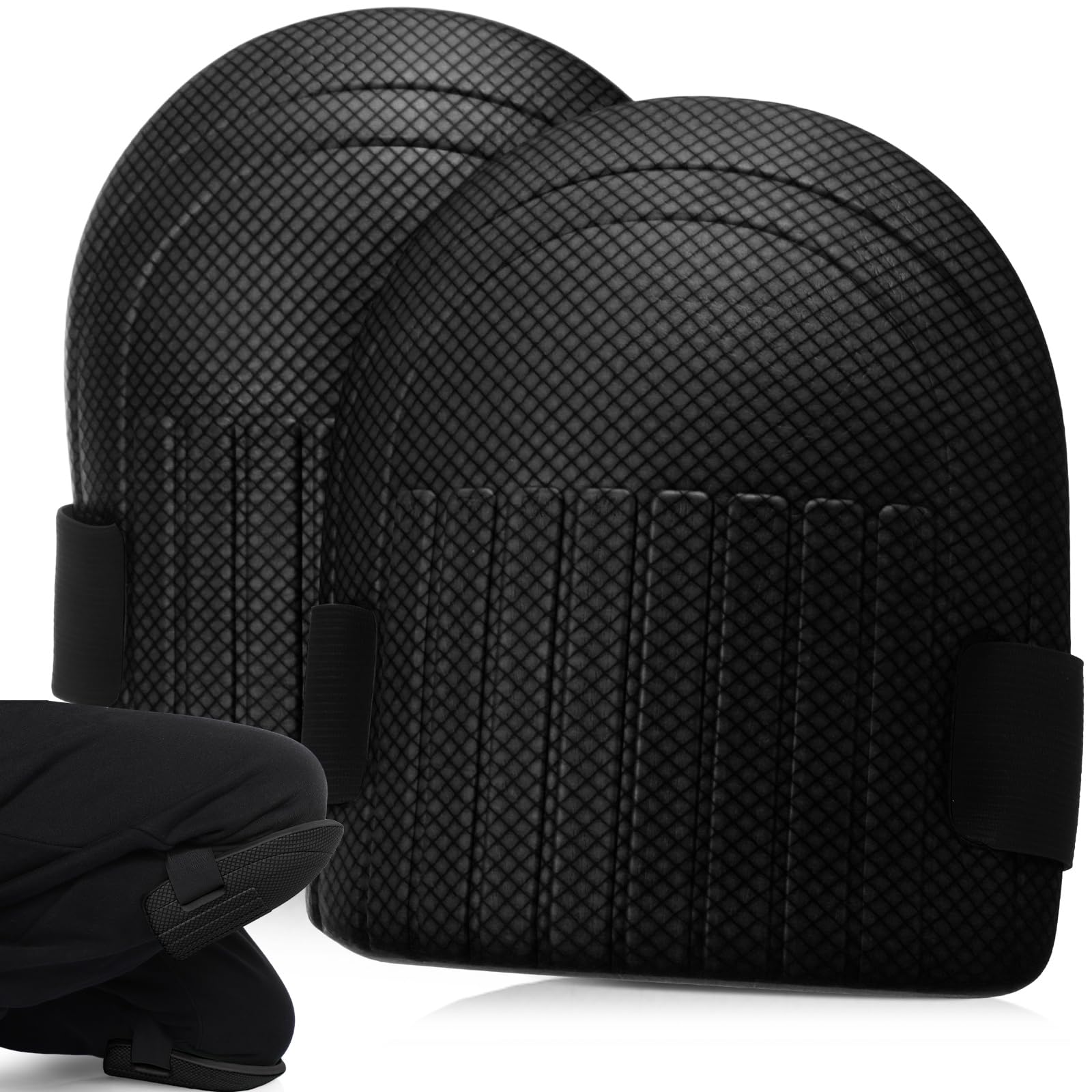 Lightweight Waterproof Gardening Knee Pads for Women & Men - Adjustable Hook & Loop Straps, Comfortable Foam Cushion for Gardening, Housework, Floor Cleaning & DIY Projects (Black)