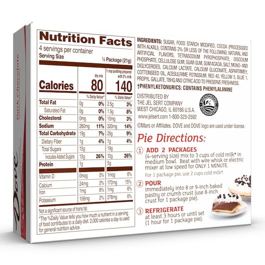 Dove Pudding Variety Pack of 4 - Peanut Butter Milk Chocolate, Dark Chocolate, Bourbon Vanilla Cream & Milk Chocolate | Indulgent Dessert Snacks for Parties, Gifts & Family Treats