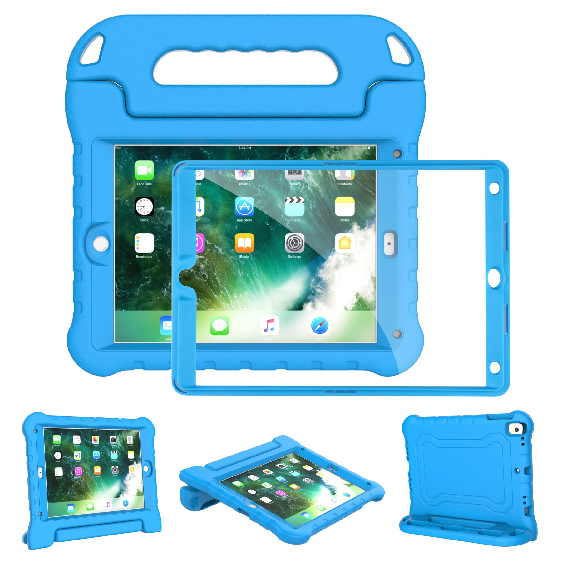 **Shockproof Kids iPad Case for iPad 6th/5th Gen (2018/2017), iPad Air 2/Air 1 & iPad Pro 9.7
