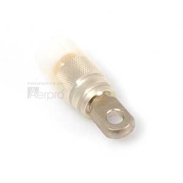 4Ga Ring Terminal - Platinum Silver Finish for 8mm Post (PS24) - Ideal for Car Audio, Marine & Solar Power Connections