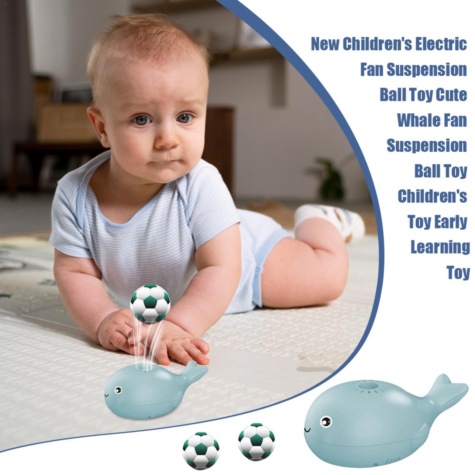 Electric Shark Fan Flying Ball Toy - Kids Levitation Blow Ball with LED Lights | STEM Learning Toy for Indoor & Outdoor Play - Birthday Gift for Boys Girls Ages 3-8 (Great for Home, School, Park Parties)