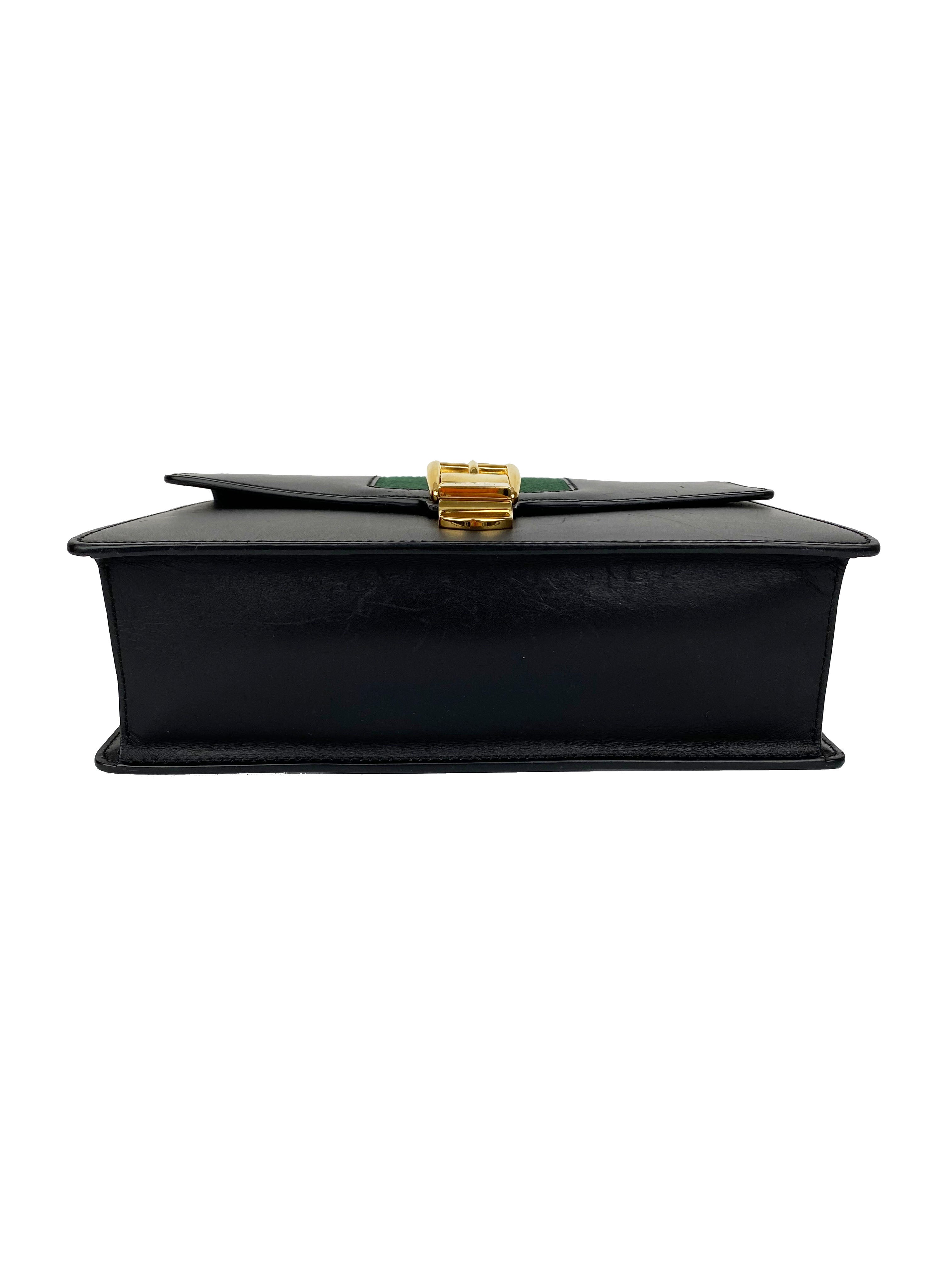 Gucci Black Small Sylvie Bag - Luxury Leather Crossbody Handbag for Women | Perfect for Parties, Dates & Everyday Use