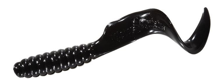 4 Pack Black Twister Tail Fishing Lures - Premium Soft Plastic Bait for Bass, Trout, and Walleye - Ideal for Freshwater and Saltwater Fishing