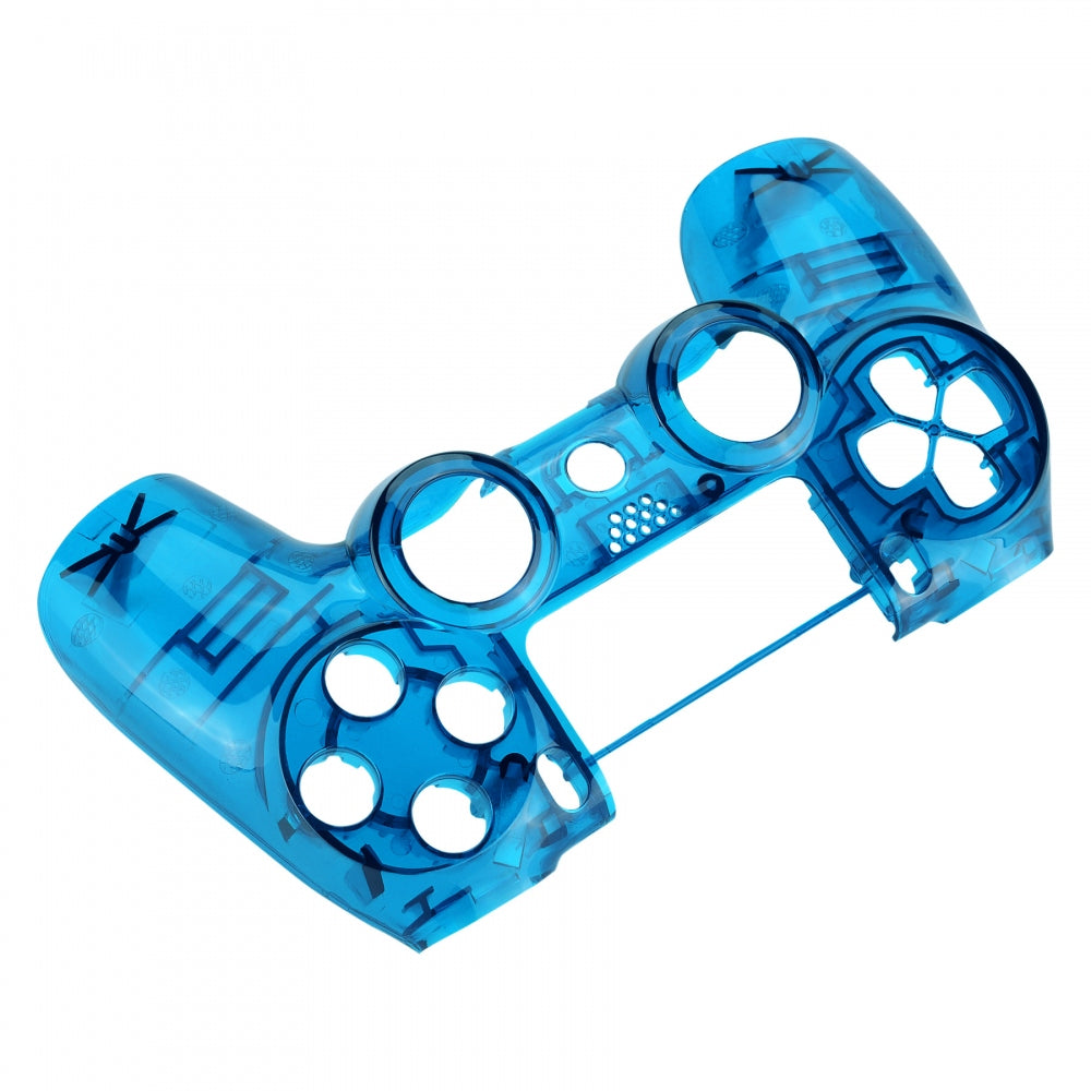 eXtremeRate Clear Blue PS4 Controller Shell - Replacement Faceplate Cover for PS4 Slim & PS4 Pro (CUH-ZCT2/JDM-040/050/055) - DIY Gaming Accessory for Customization & Repair | Perfect for Gamers & Modders