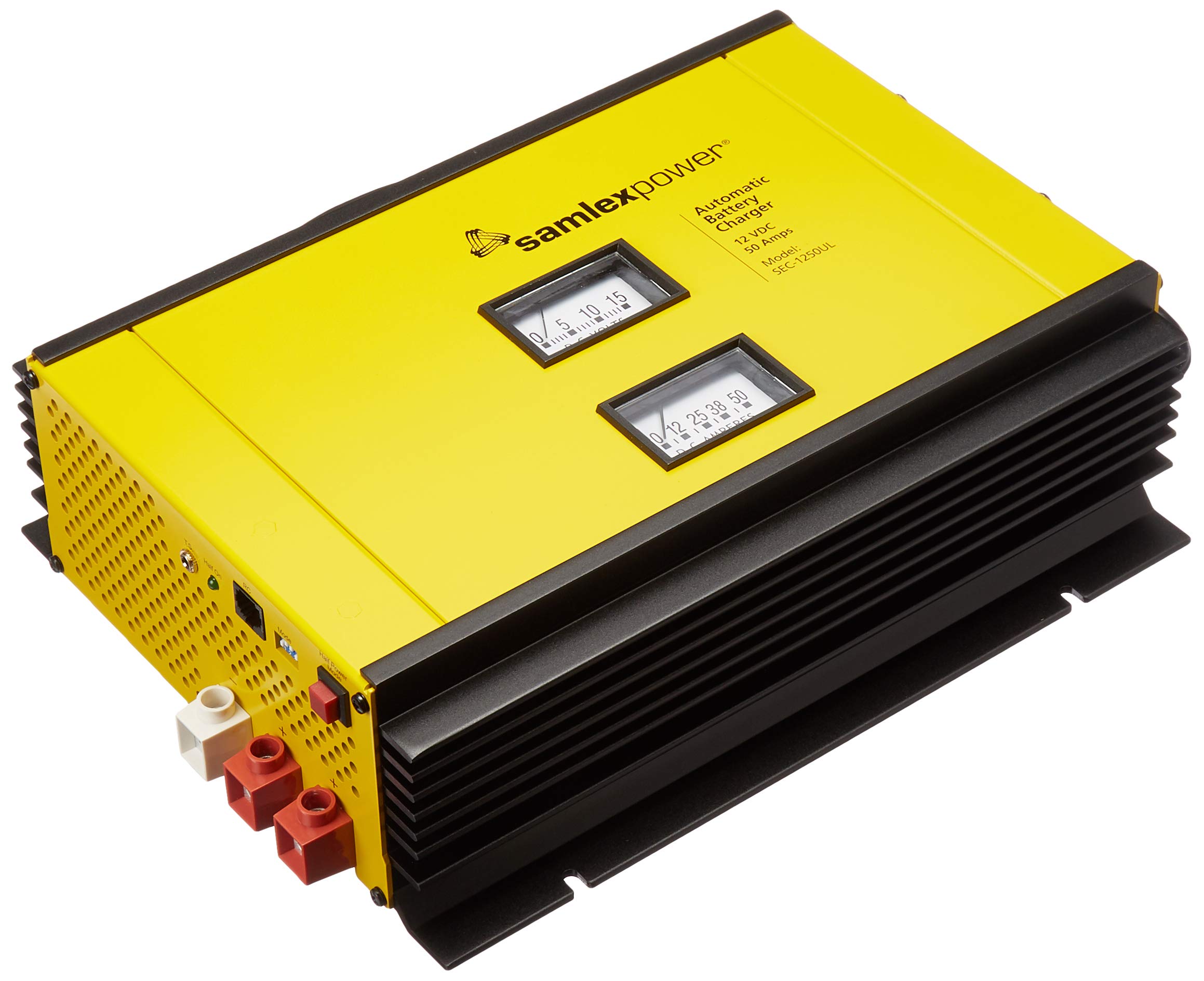 Samlex America SEC1250UL 50 Amp Battery Charger - 12V/24V Marine, RV, and Off-Grid Power Charging - Perfect for Boats, Campers, and Solar Systems
