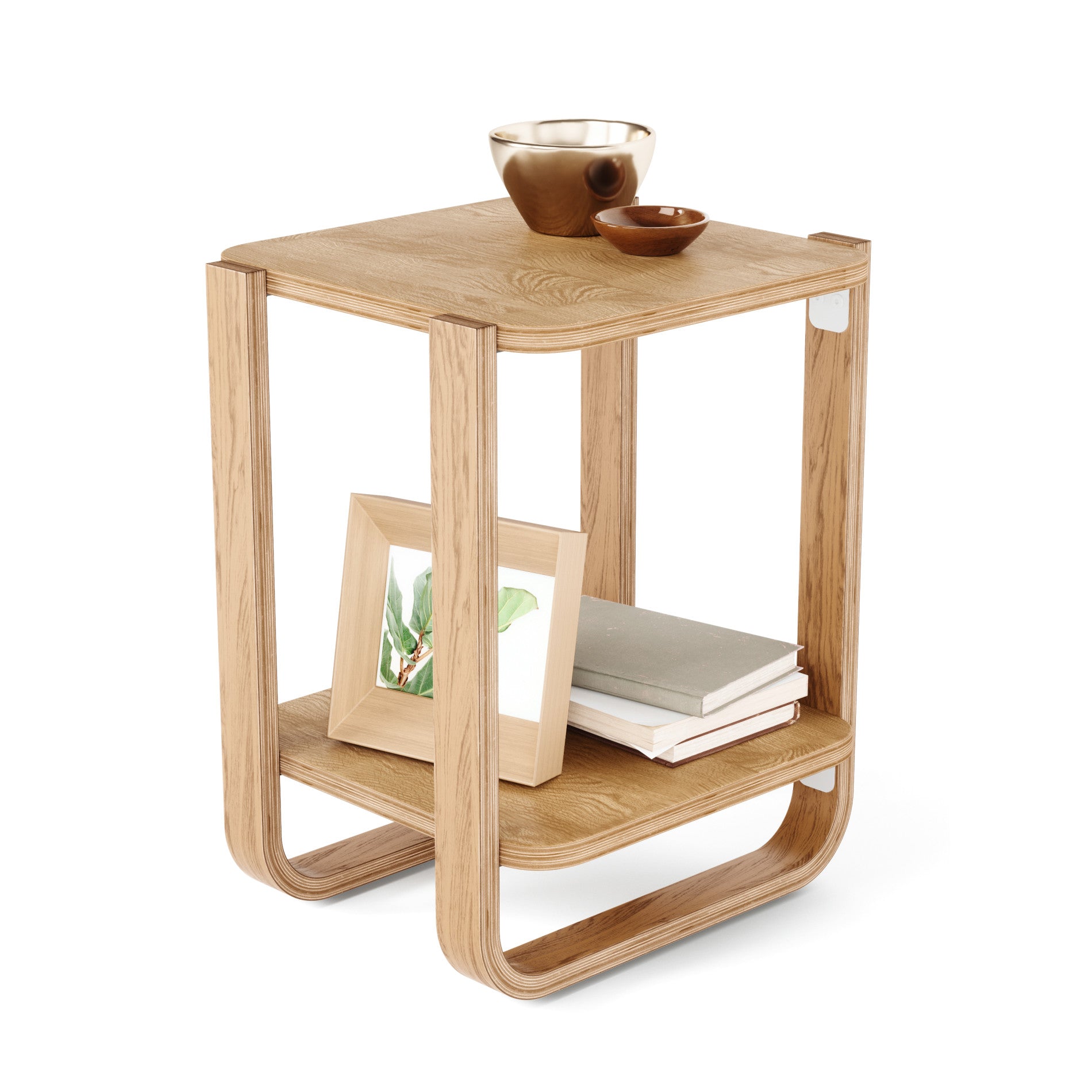 Bellwood Side Table - Modern Nightstand with Storage Shelf, Bedside End Table for Living Room, Bedroom, Office - Perfect for Holding Lamps, Books & Decor