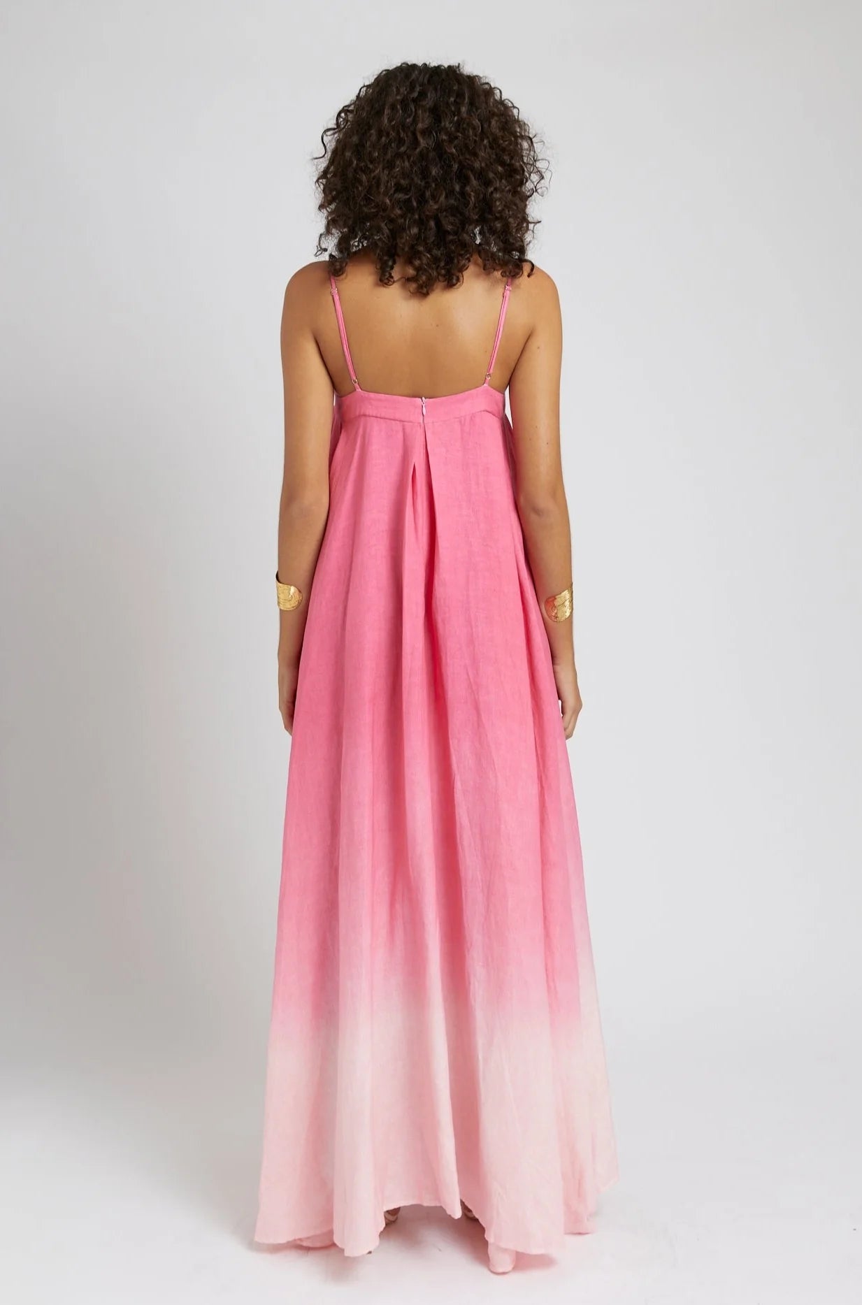 BLOOM MAXI DRESS - Pink Fade Floral Summer Dress for Women | Beach Wedding, Vacation & Party Outfit