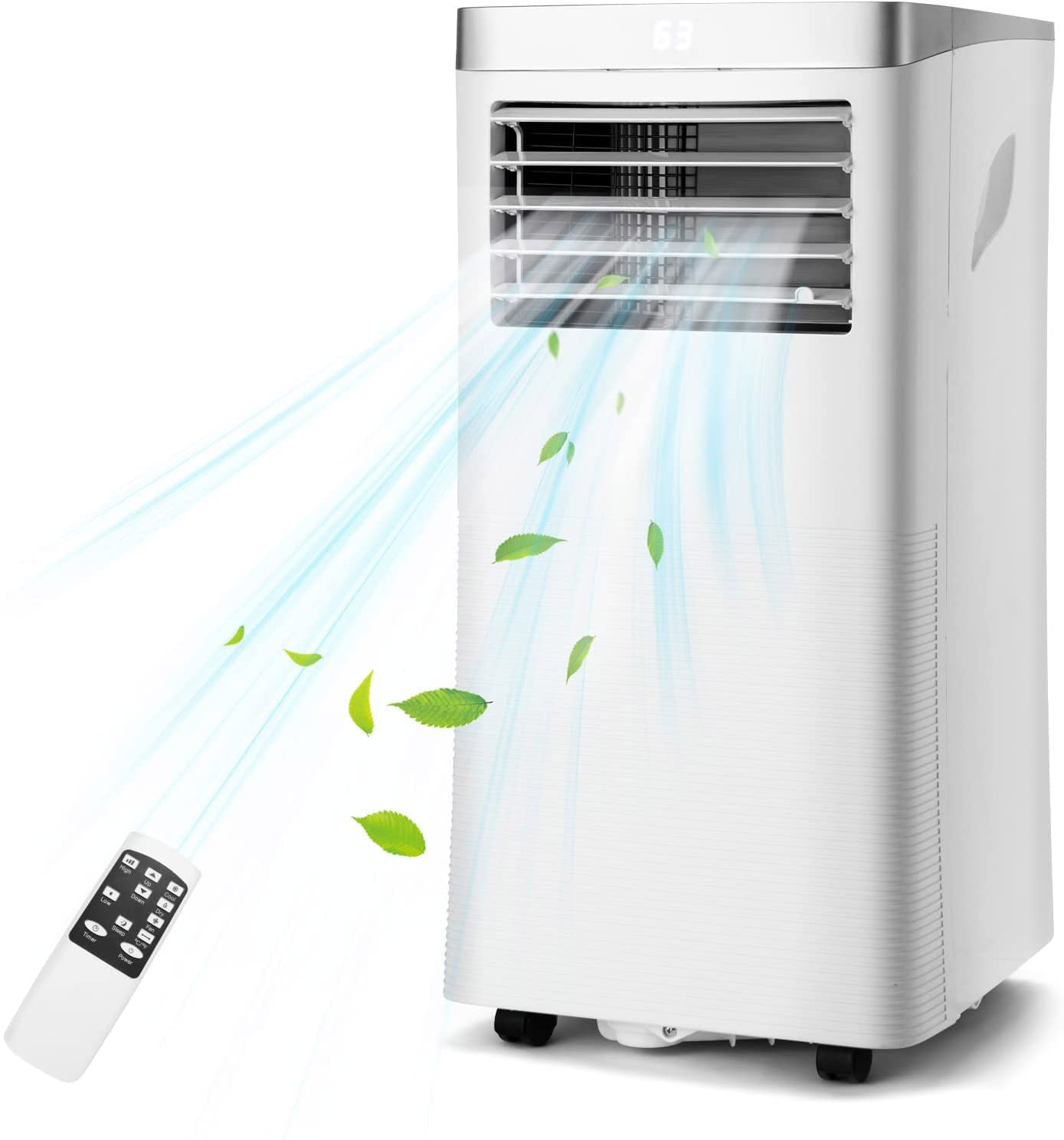 PETSITE 8000 BTU Portable Air Conditioner with Remote Control - 3-in-1 Cooling Unit with Dehumidifier, Fan & Air Cooler for Rooms Up to 230 sq.ft - Perfect for Bedrooms, Living Rooms & Home Offices