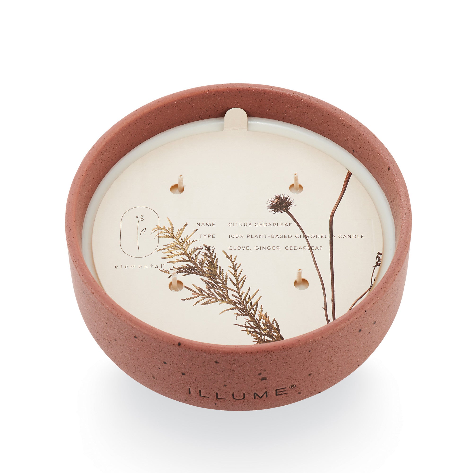Citrus Cedarleaf Scented Small Outdoor Ceramic Candle - Perfect for Patio, Garden, and Backyard Relaxation