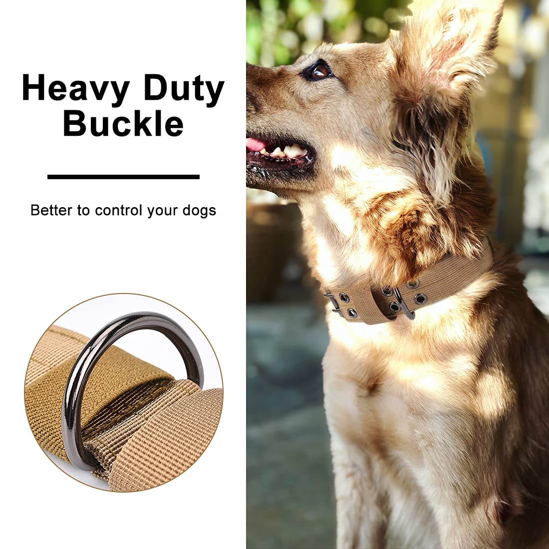 Heavy Duty Tactical Dog Collar 1.5