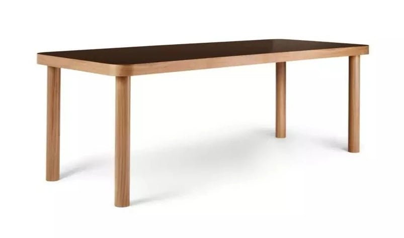 GTV Saule Modern Dining Table - Solid Wood Kitchen Table for 6-8 People - Perfect for Family Gatherings & Dinner Parties
