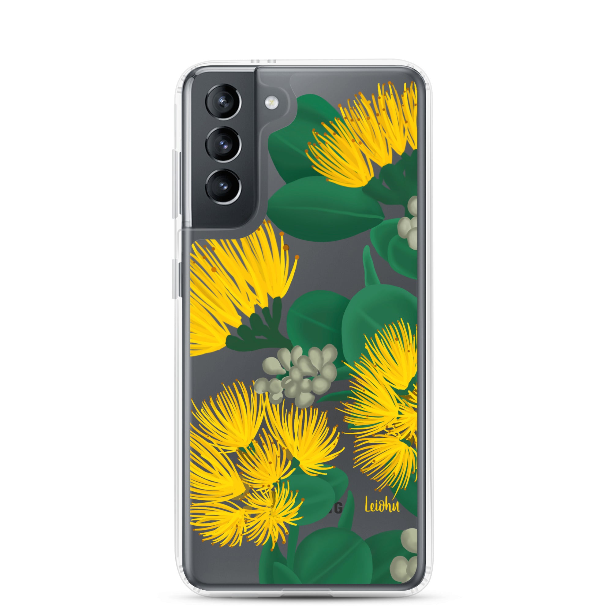 Ōhi'a Lehua Melemele Yellow Flower Clear Protective Case for Samsung Galaxy [Model] - Durable Slim Cover for Everyday Use & Travel