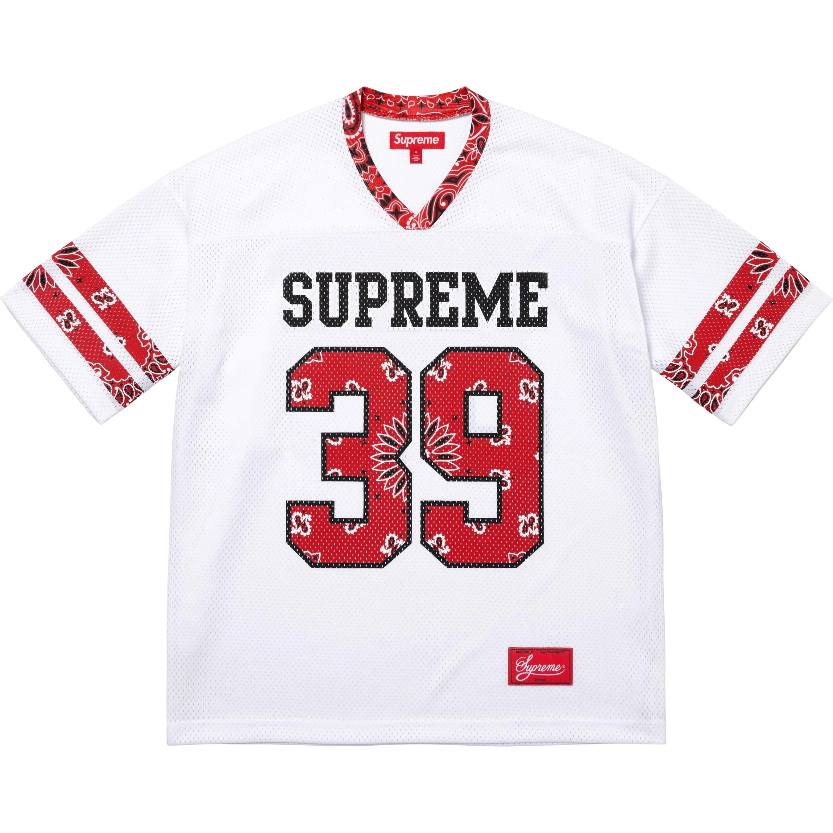 SUPREME 25SS BANDANA FOOTBALL JERSEY - Trendy Streetwear Football Shirt for Men - Perfect for Game Day, Concerts & Urban Fashion