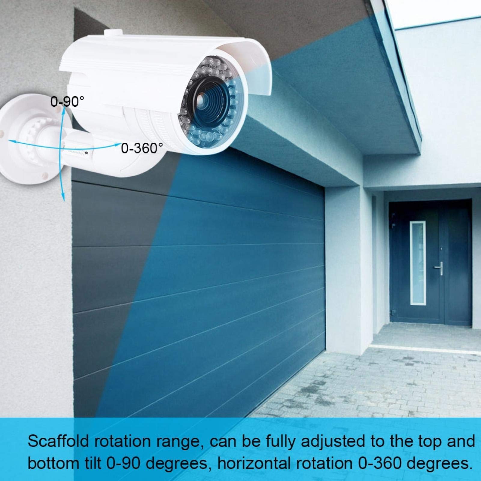 Fake Security Camera with Gun - Dummy Surveillance Camera for Indoor & Outdoor Use - Enhance Home & Business Security