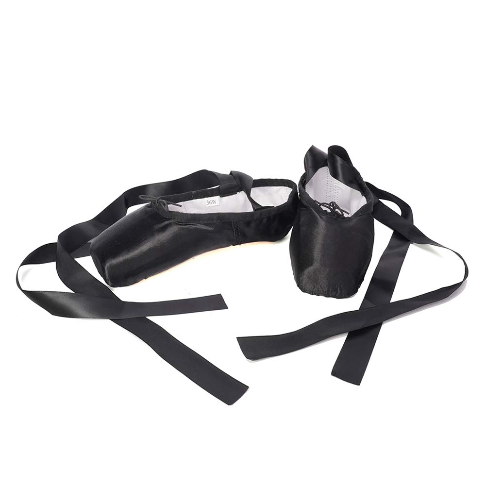 Professional Ballet Pointe Shoes for Women & Girls - HIPPOSEUS Dance Slippers with Ribbon for Ballet Class, Performance & Practice