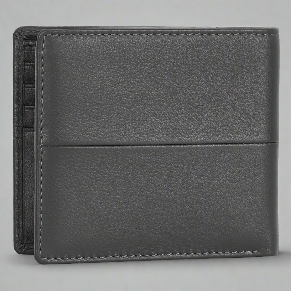 Premium Men's 8-Card Slot Genuine Leather Wallet - Slim RFID Blocking Bifold Wallet for Everyday Carry & Business Use